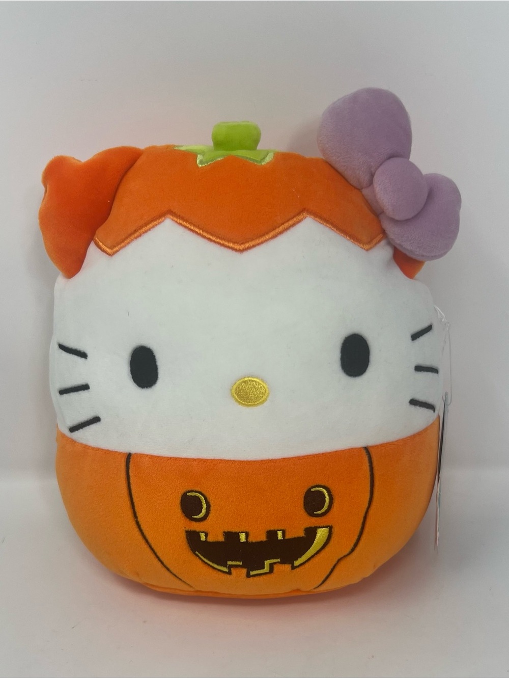 Hello Kitty Halloween 8” Squishmallow Plush Jack-O-Lantern Pumpkin NEW